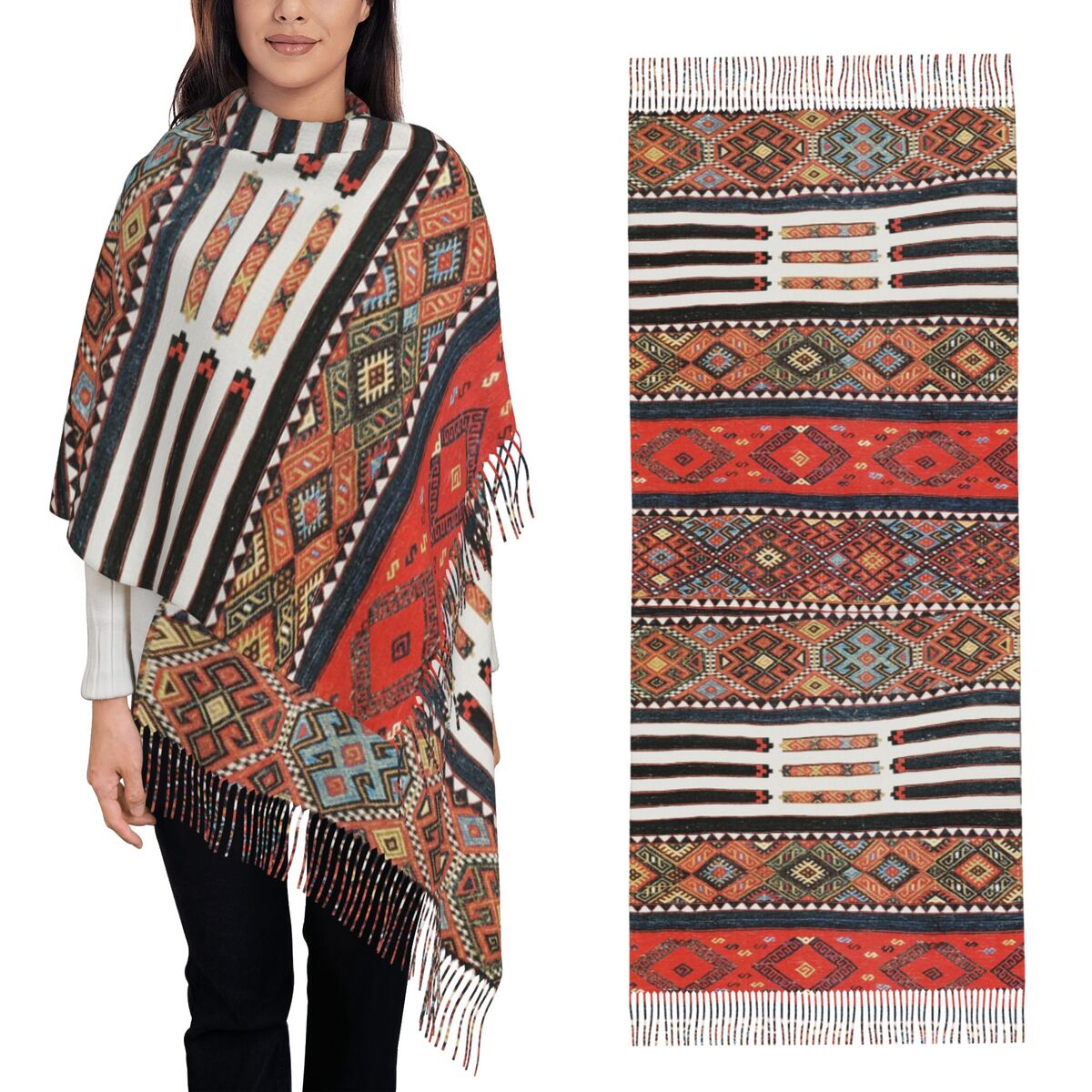Winter Ethnic Fashion For Women - الكرندية التركية الكليم البوهيمي الفارسي القبلية