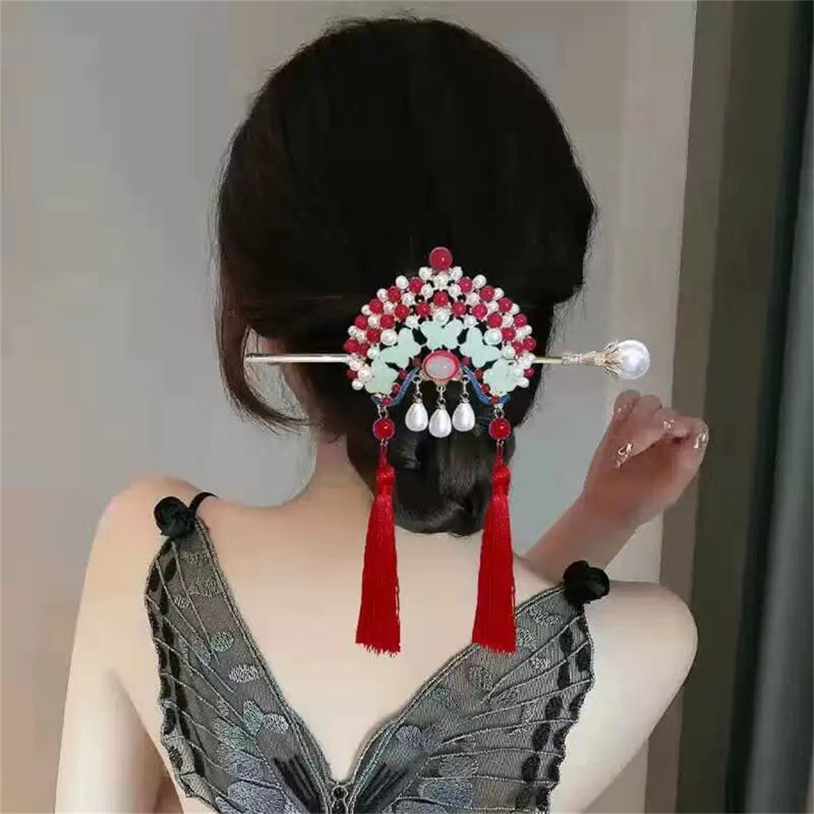 دبوس شعر بتصميم عرقي للنساء، د - مراجعة Ethnic Fashion Accessories وسعره