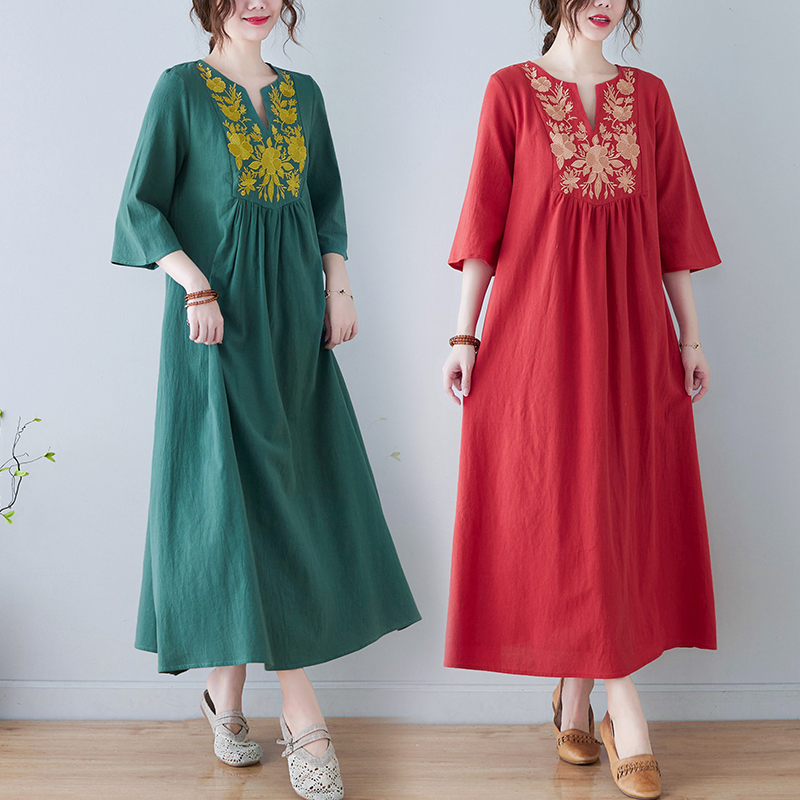 فستان جديد بأسلوب عرقي فضفاض ب - مراجعة Ethnic Fashion Dress وسعره