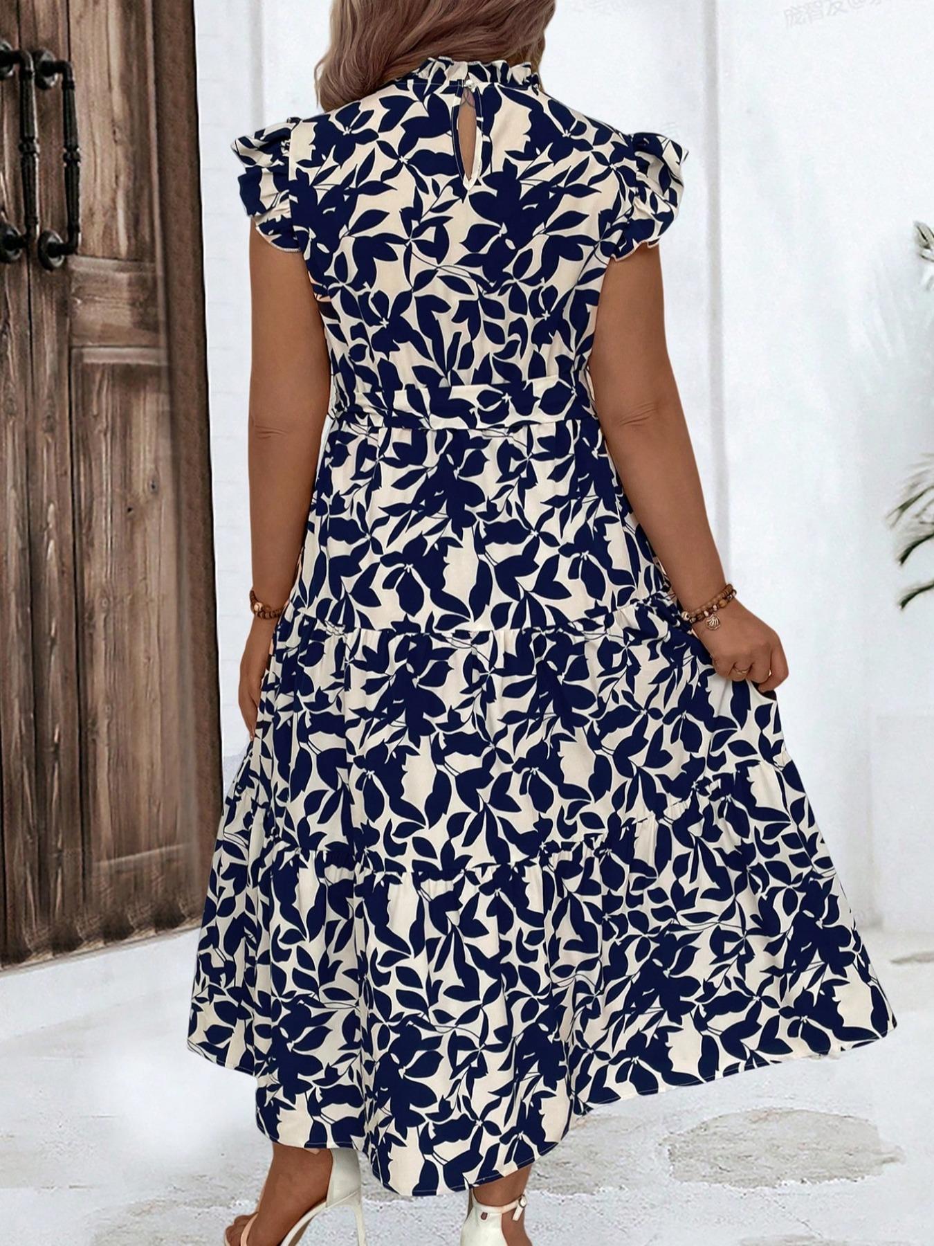 فستان مكشكش بحزام مكشكش بطبعات - مراجعة Ethnic Fashion Dress وسعره