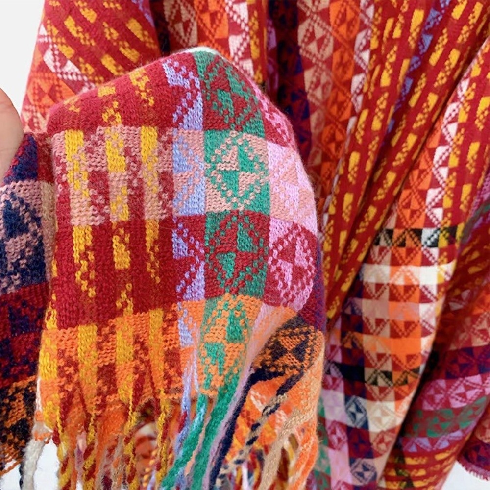 بونشو بوهيمي أنيق على الطراز ا - مراجعة Winter Ethnic Fashion For Women وسعره