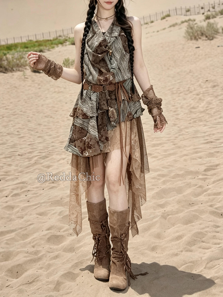 فستان ريدداشيك بوهو ريترو غير  - مراجعة Ethnic Fashion Dress وسعره